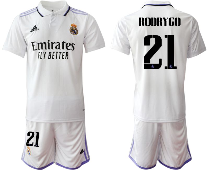 Men 2022-2023 Club Real Madrid home white 21 Soccer Jersey